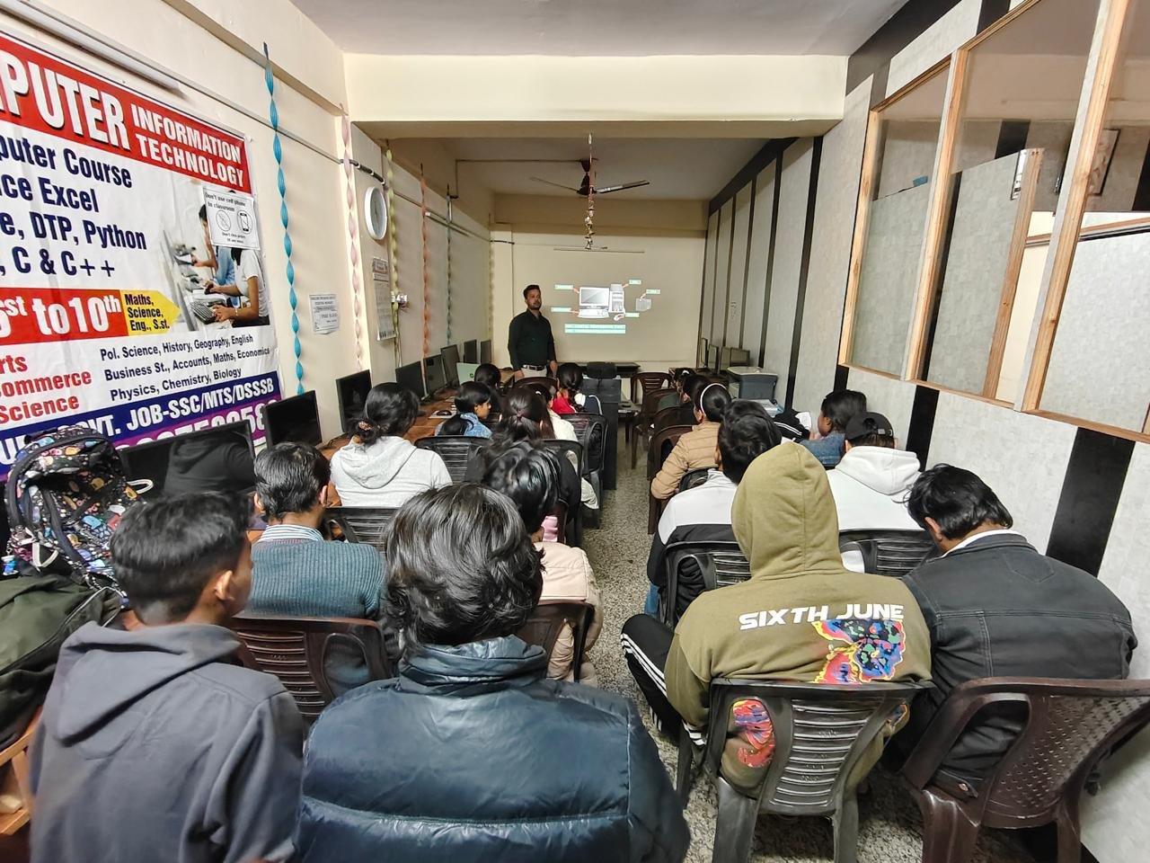 Computer lab class at Sunlight Education Institute